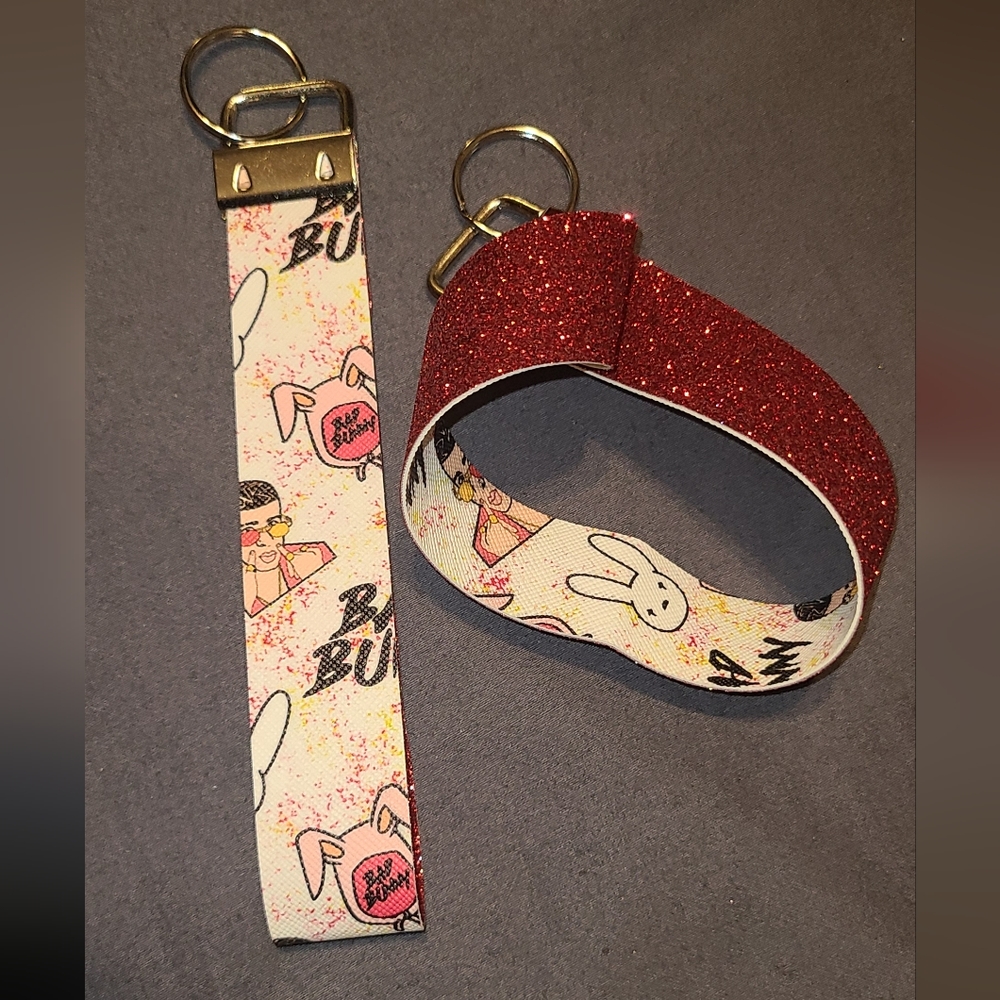 Bad Bunny keychain wristlet